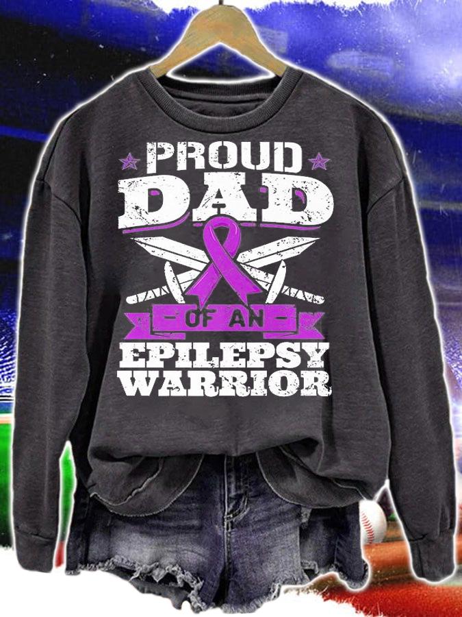 Epilepsy Warrior Dad Proud Epilepsy Awareness T-Shirt sweatshirt