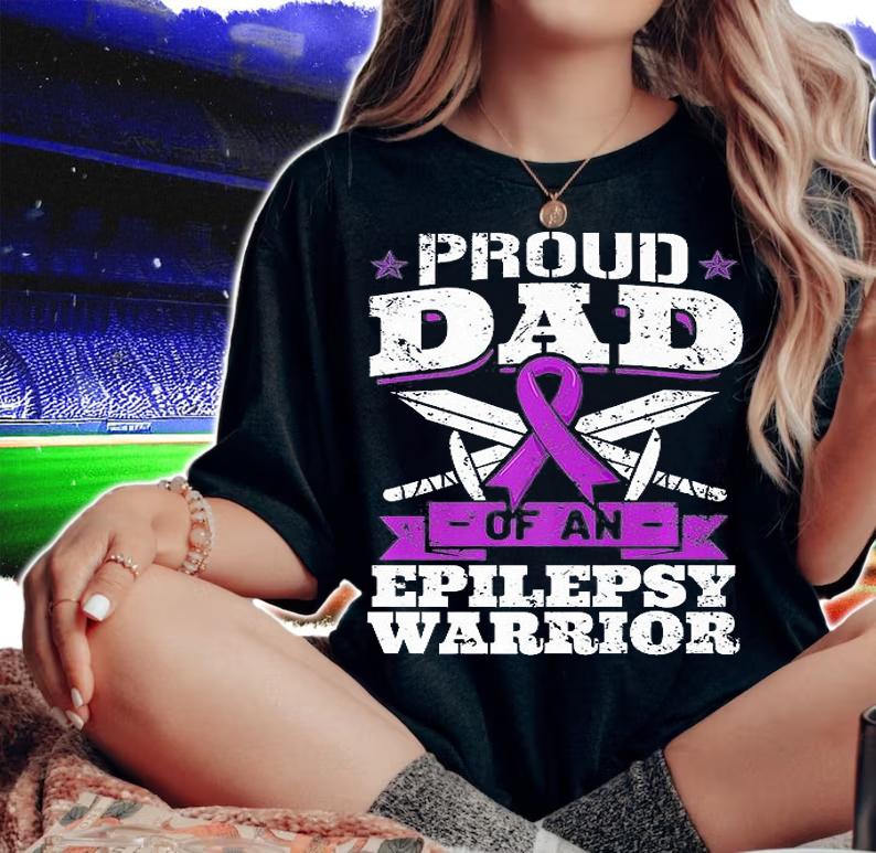 Epilepsy Warrior Dad Proud Epilepsy Awareness T-Shirt woman shirt