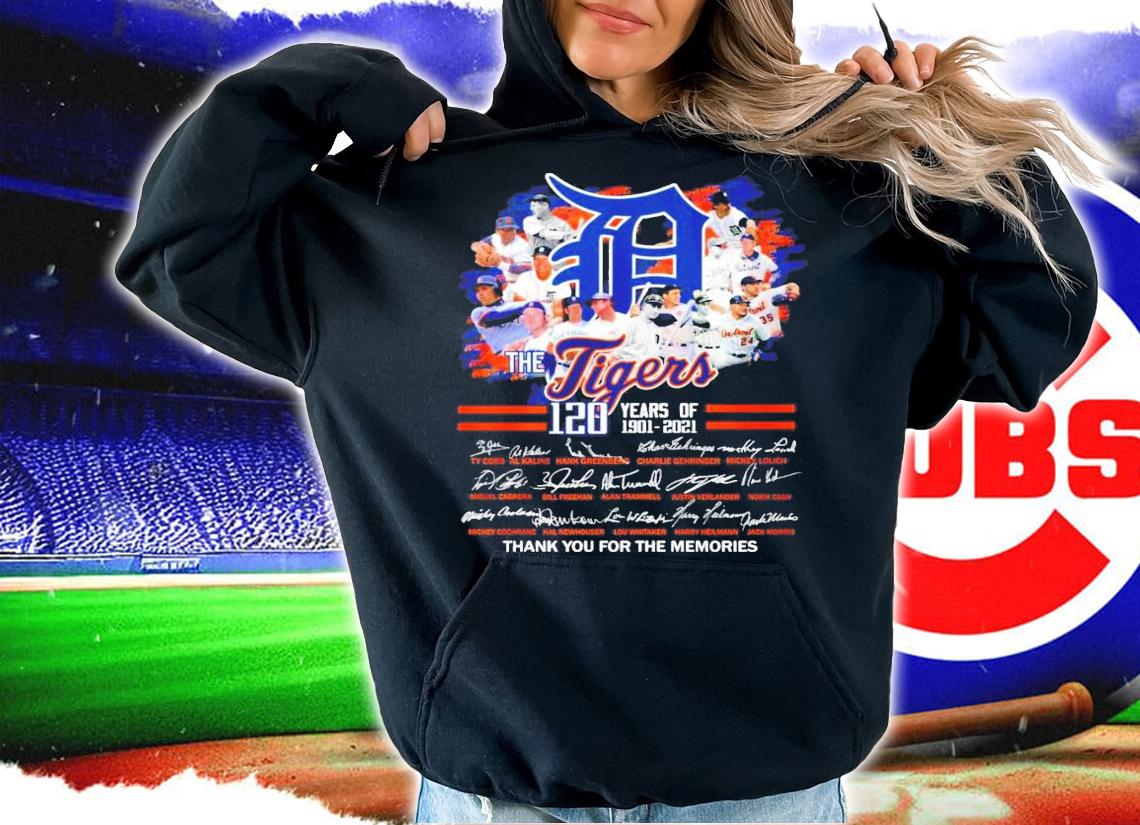 The Tiger 120 years of 1901-2021 signatures shirt hoodie