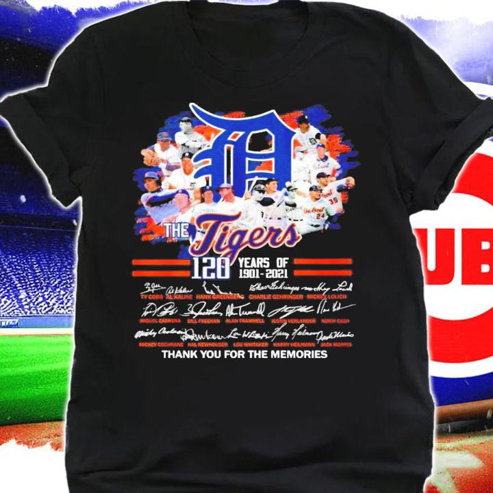 The Tiger 120 years of 1901-2021 signatures shirt shirt