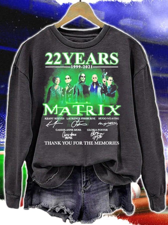22 Years 1999-2021 Matrix Signature Thank You For The Memories Shirt sweatshirt