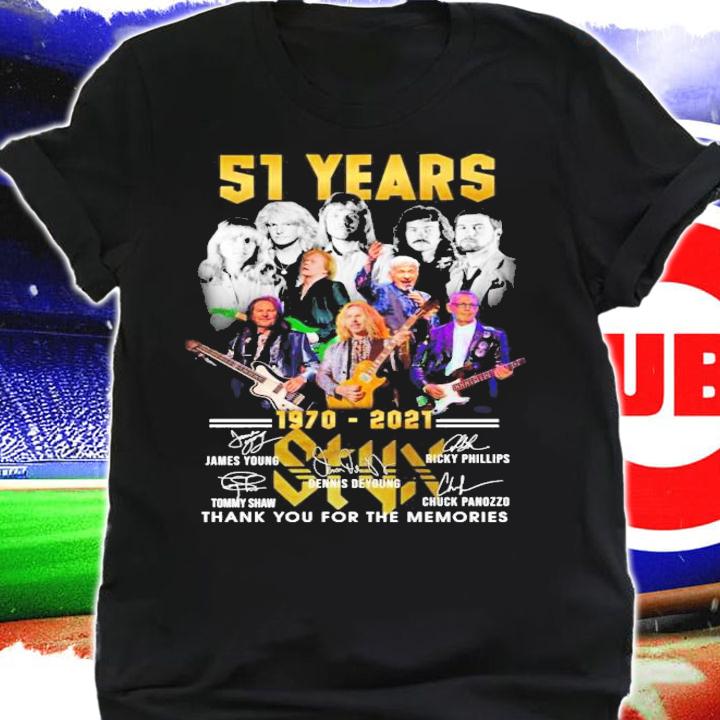 51 years 1970-2021 Styx signatures shirt shirt