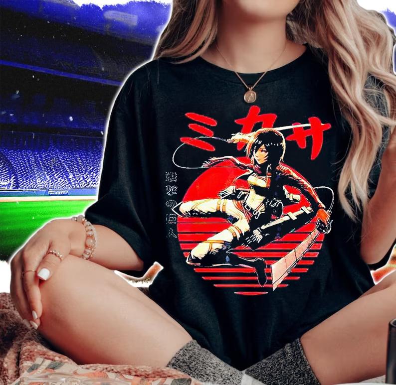 Atos Mikasas Anime manga character for fan T-shirt woman shirt