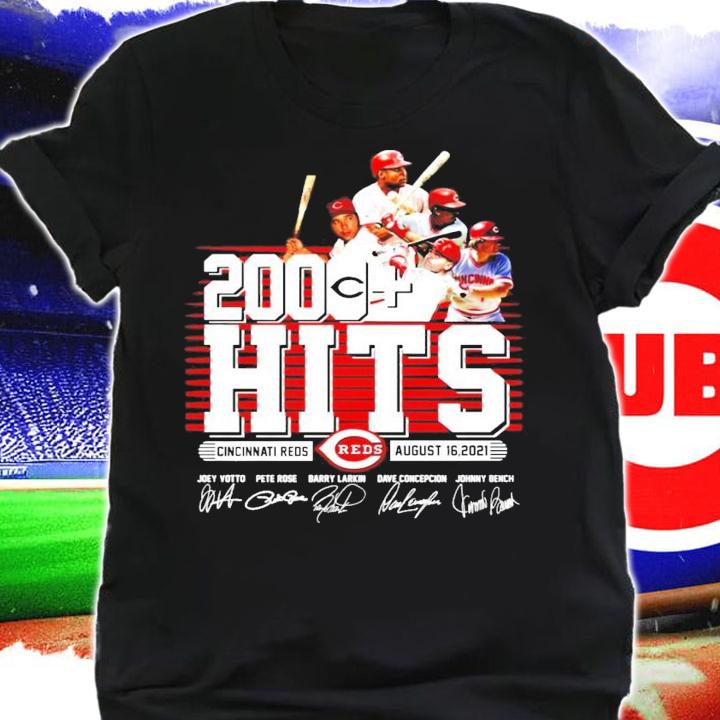 Cincinnati Reds 2000 Hits signatures shirt shirt