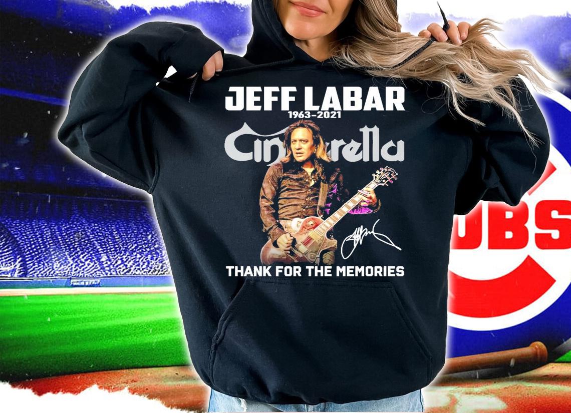 Jeff Labar 1963-2021 Cinderella signature t-shirt
