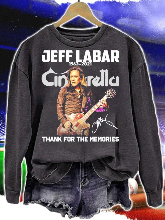 Jeff Labar 1963-2021 Cinderella signature t-shirt