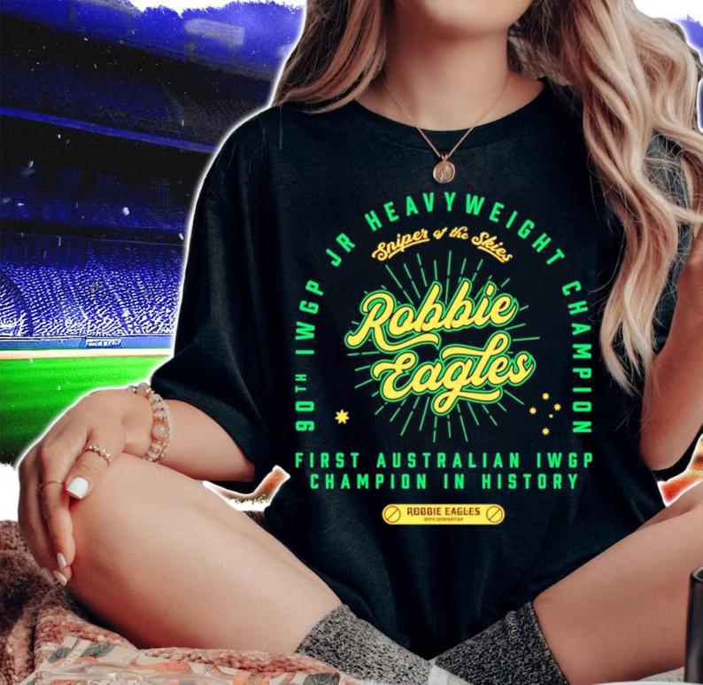 Robbie Eagles 90th iwgp JR heavyweight champion shirt