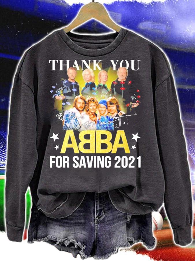 Thank you ABBA for saving 2021 signatures shirt sweatshirt