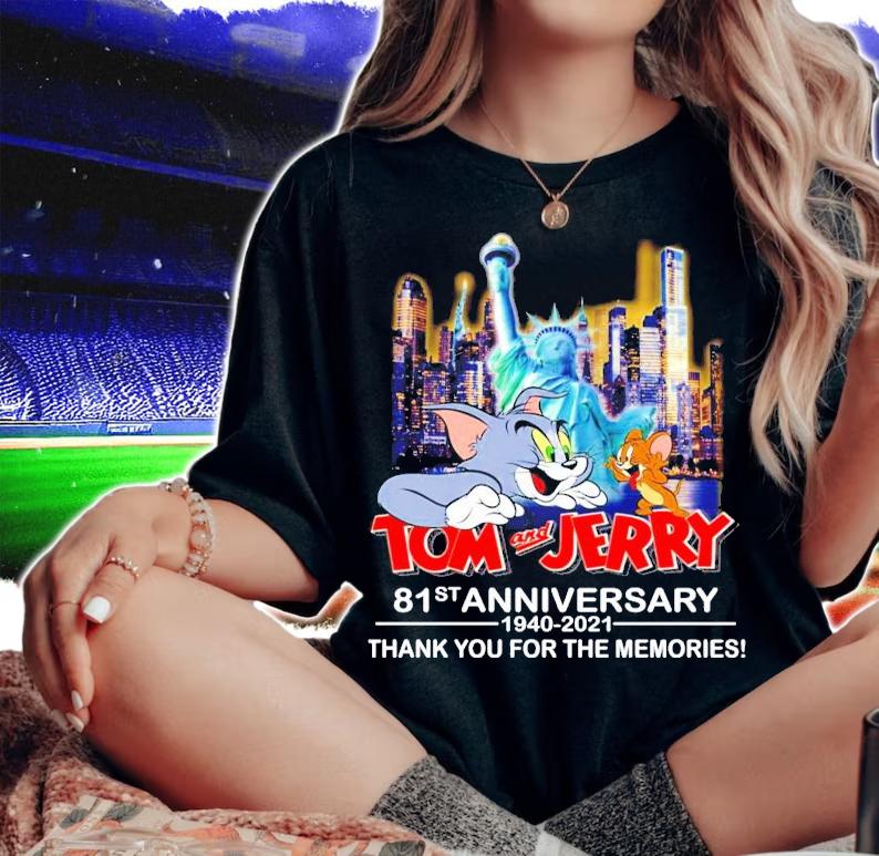 Tom and Jerry 81st anniversary 1940-2021 New York city shirt woman shirt