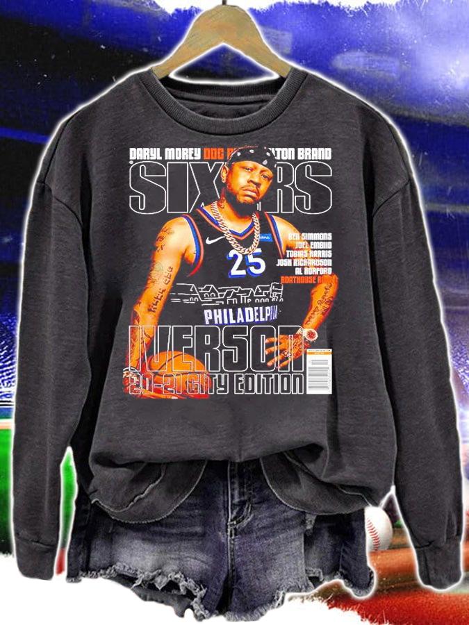 Ben Simmons Joel Embiid Tobias Harris Josh Richardson Al Horford Boathouse Row Iverson 20-21 City Edition T-shirt