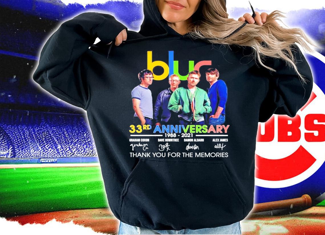 Blur 33rd anniversary 1988-2021 signatures shirt hoodie