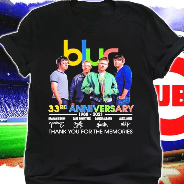 Blur 33rd anniversary 1988-2021 signatures shirt shirt