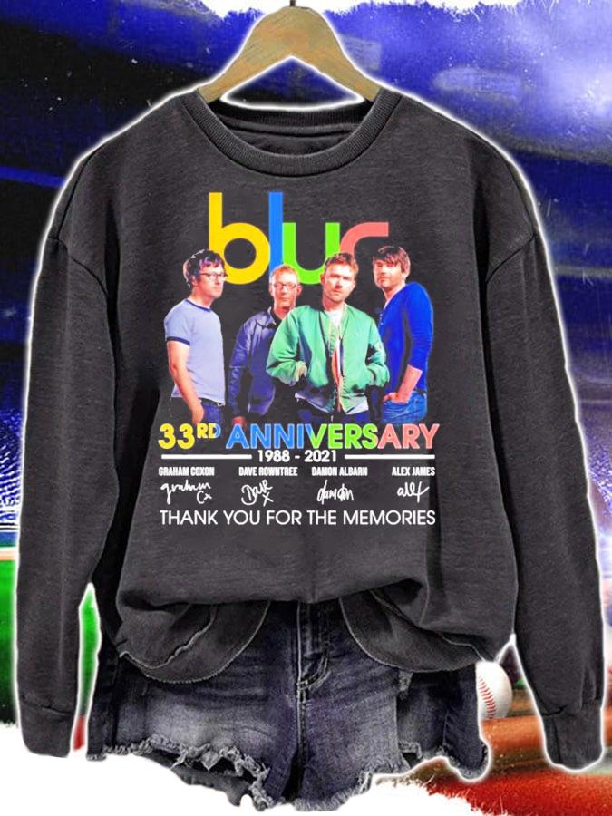 Blur 33rd anniversary 1988-2021 signatures shirt sweatshirt