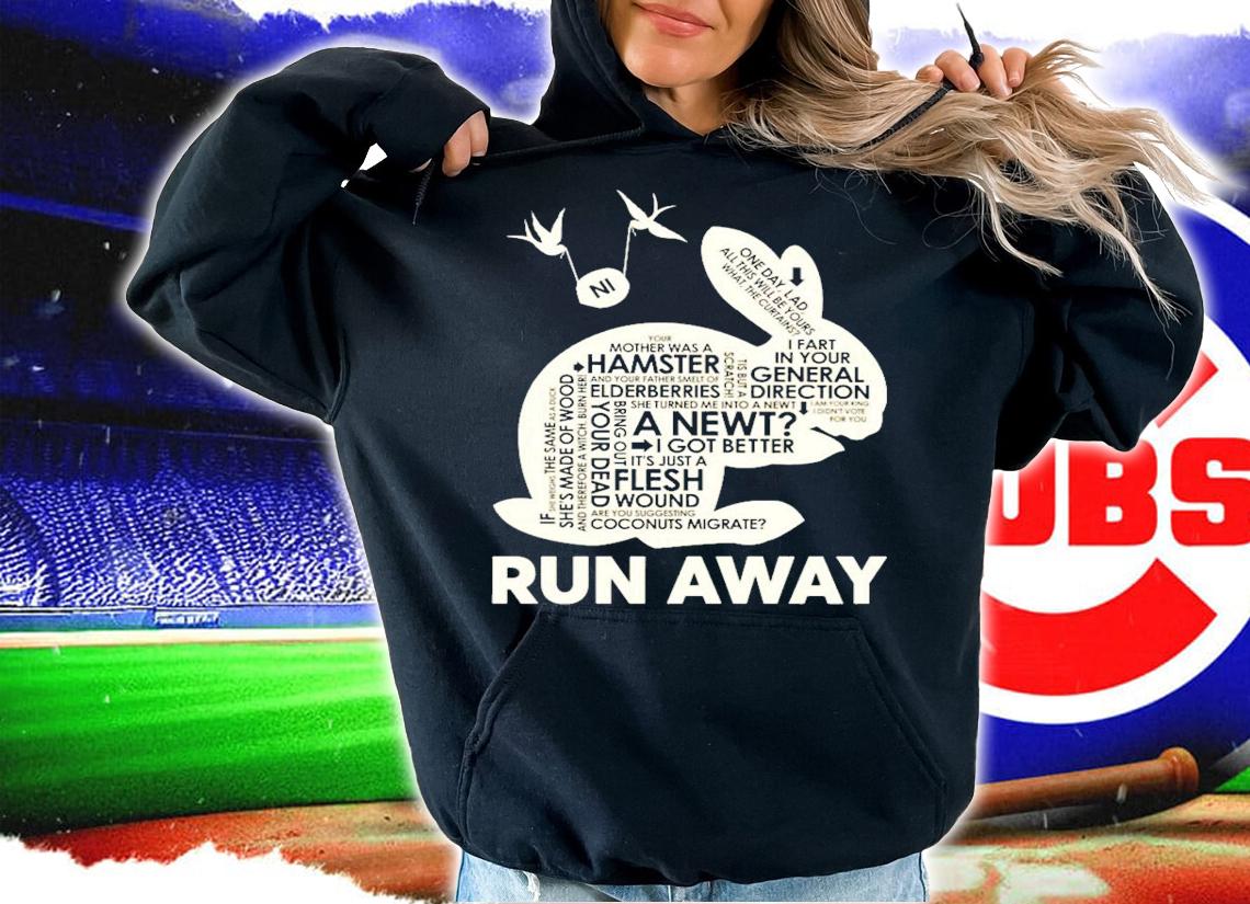 Bunny hamster a newt run away shirt