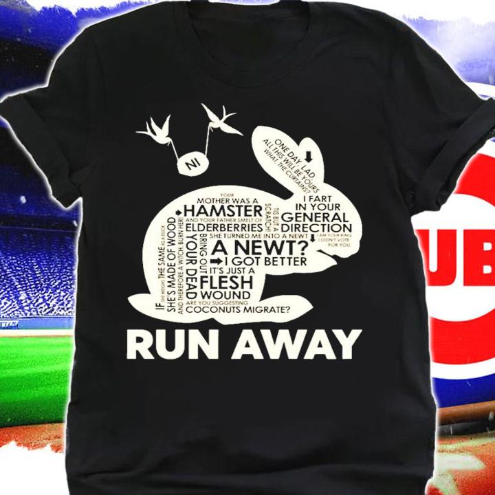 Bunny hamster a newt run away shirt