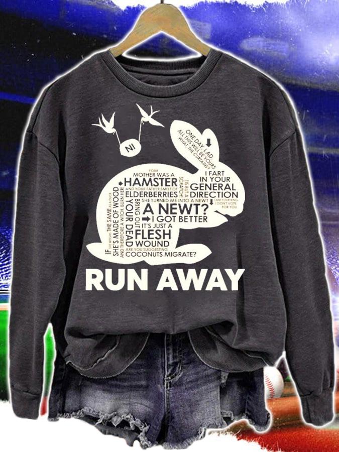 Bunny hamster a newt run away shirt