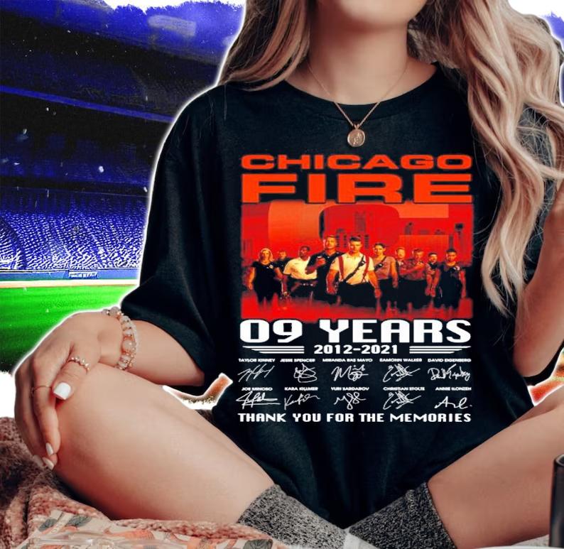 Chicago Fire 09 years 2012-2021 signatures shirt