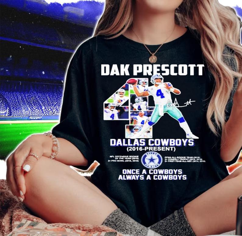 Dak Prescott Dallas Cowboys 2016-present once a Cowboys always a Cowboys shirt