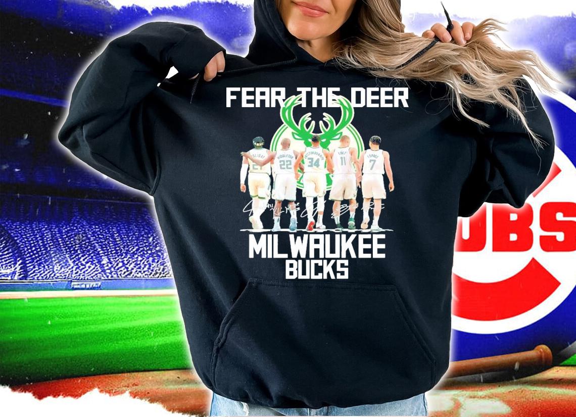 Fear The Deer Milwaukee Bucks signature t-shirt hoodie