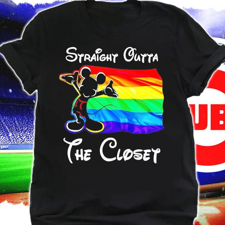 LGBT Mickey Mouse straight outta the closet shirt shirt