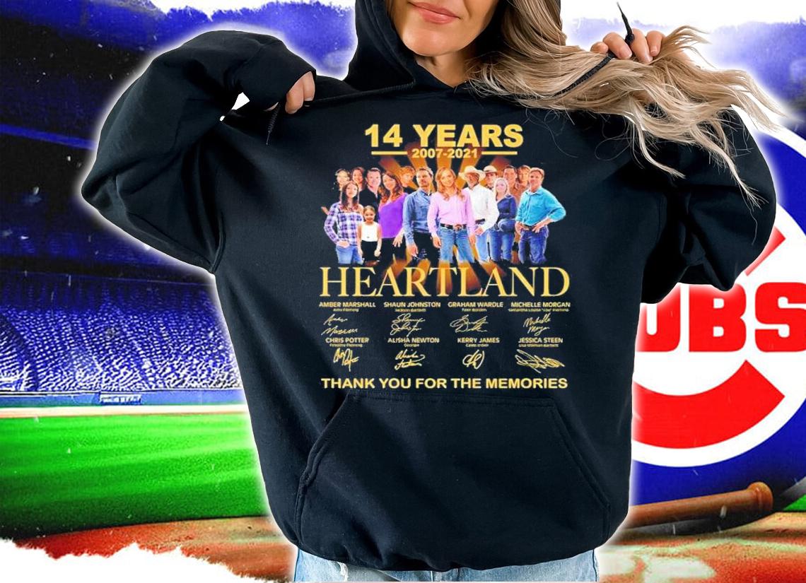 Official 14 years 2007-2021 Heartland thank you for the memories shirt hoodie