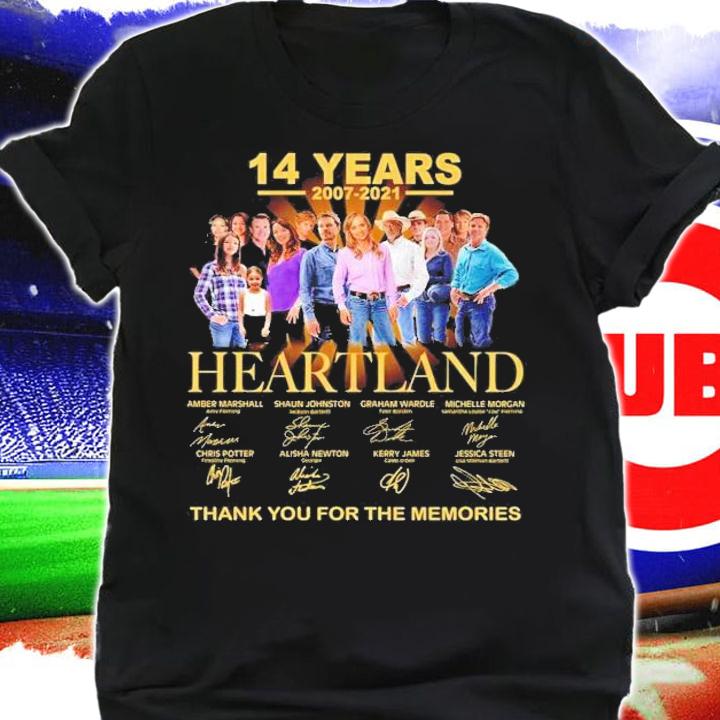 Official 14 years 2007-2021 Heartland thank you for the memories shirt shirt