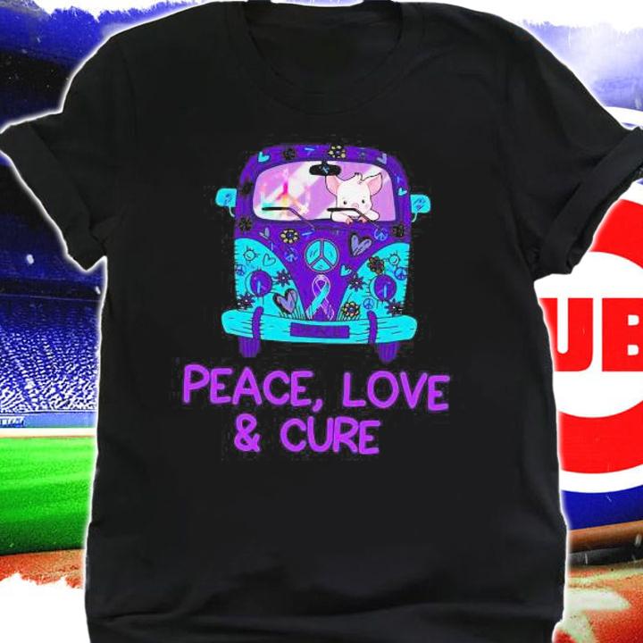 Pig Riding Hippie Car Peace Love And Cure t-shirt shirt
