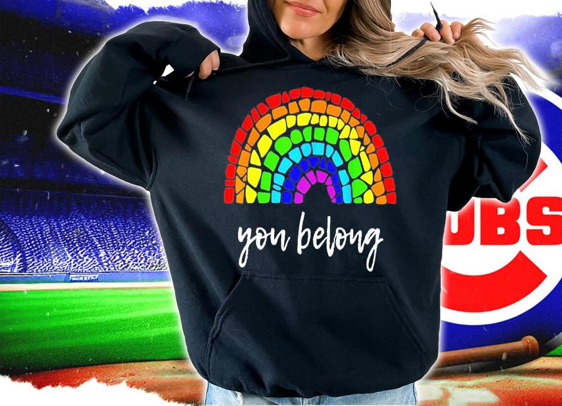 You belong LGBT and rainbow gay shirt hoodie