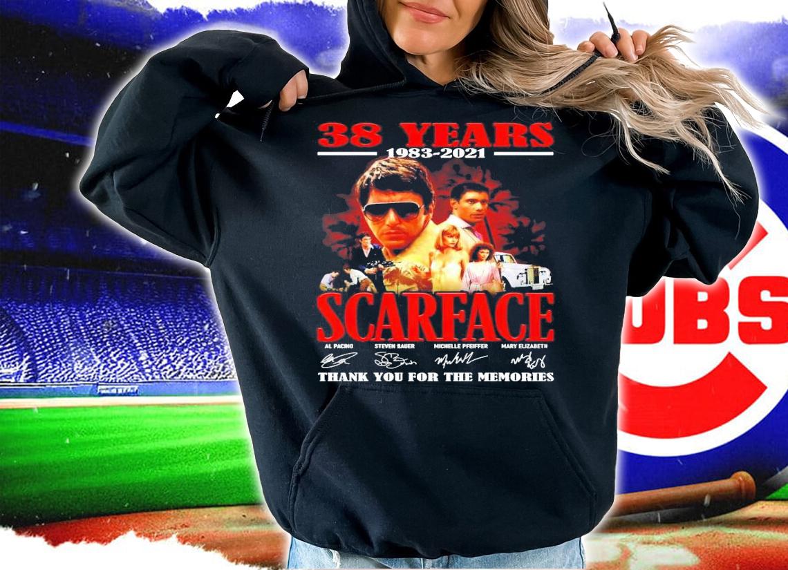 38 years 1983 2021 Scarface thank you for the memories t-shirt