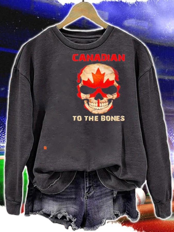 Skull Canadian to the bones shirt sweatshirt