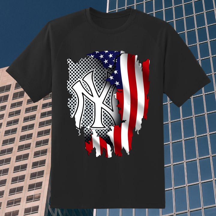 New York Yankees And American Flag T-Shirt - Limited Edition