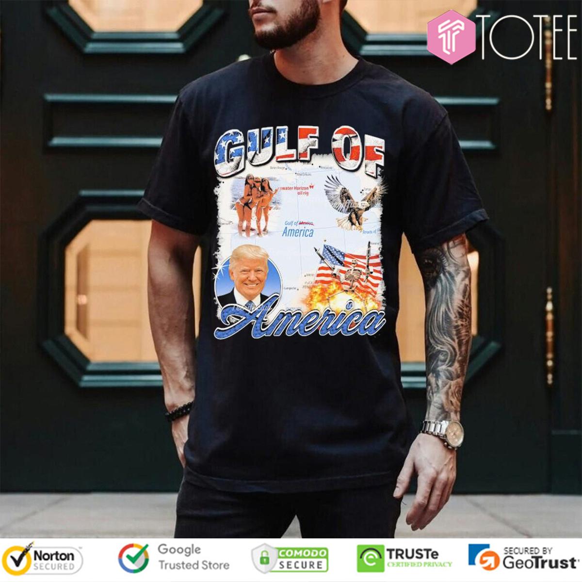 Trump Gulf Of America USA Flag T-Shirt