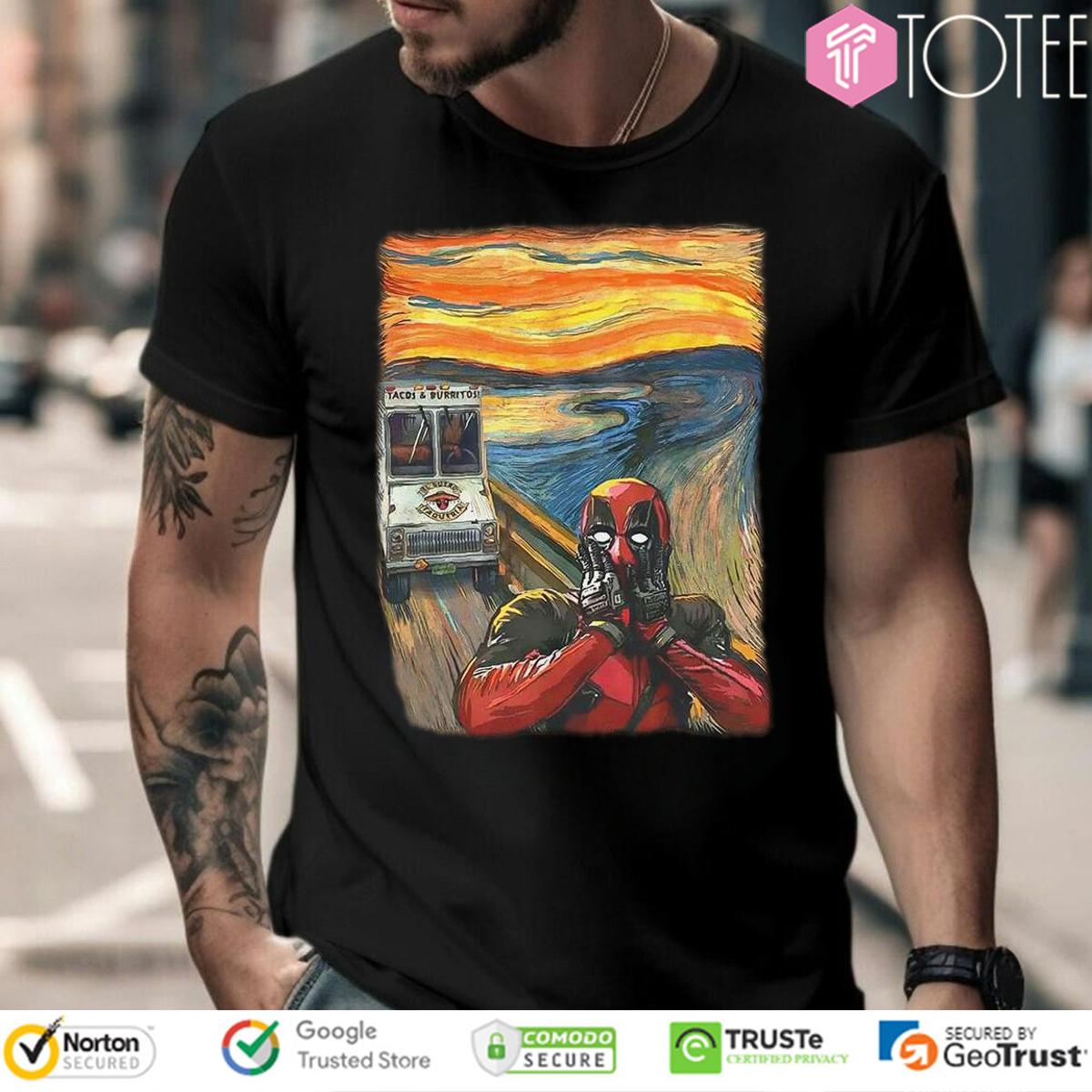 The Scream Parody Deadpool Marvel T-Shirt