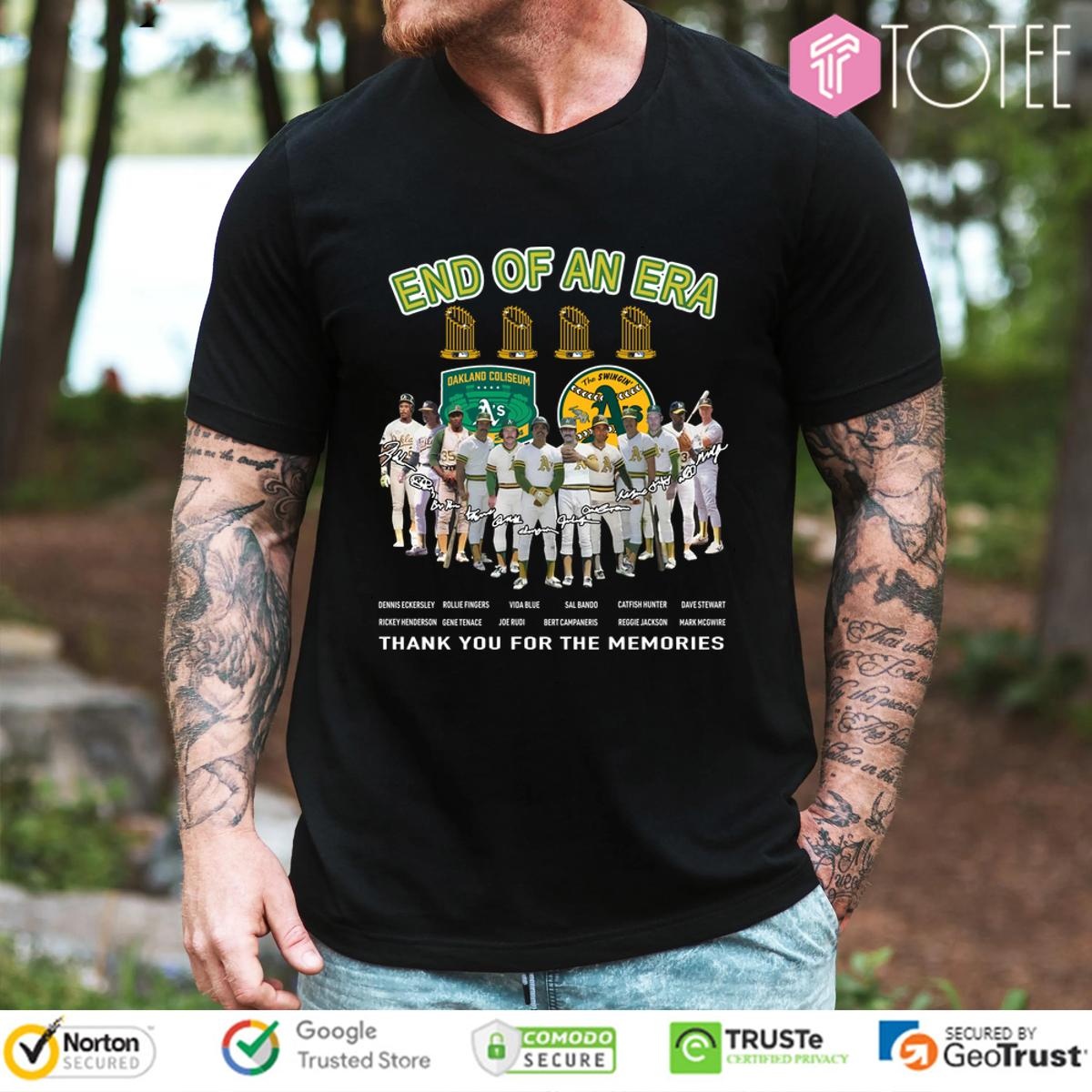 Oakland Athletics End Of An Era Signatures: Get Your Last Chance TShirt Today