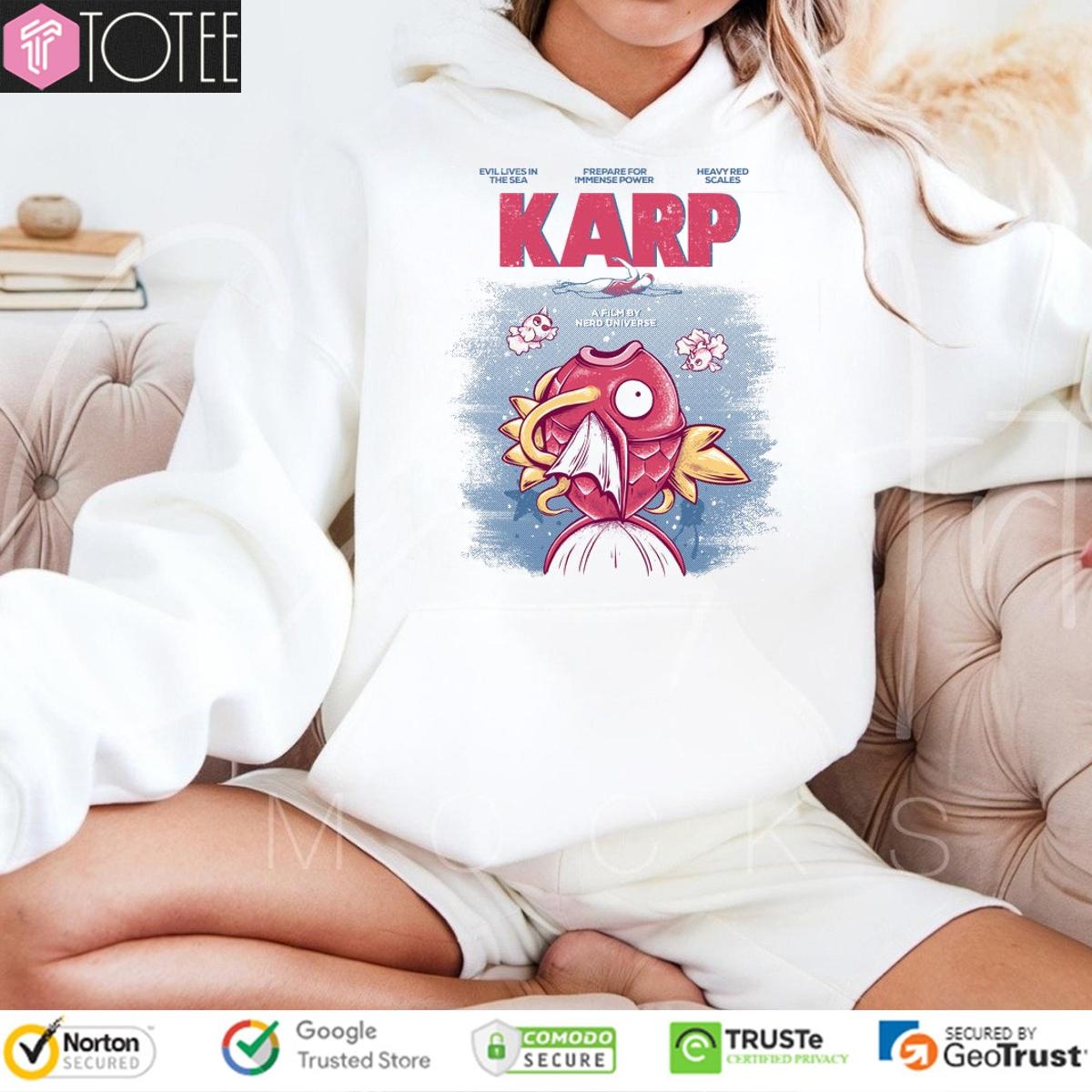 Karp Pokémon Magikarp Parody Jaws Film Hoodie